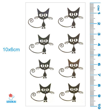 Laikina tatuiruotė Katinas 33042; 10x6cm