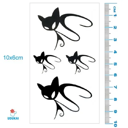 Laikina tatuiruotė Katinai 33053; 10x6cm