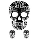 Laikina tatuiruotė Skull 33186; 10x6cm