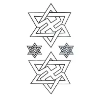 Laikina tatuiruotė Žvaigždės 48023; 10x6cm
