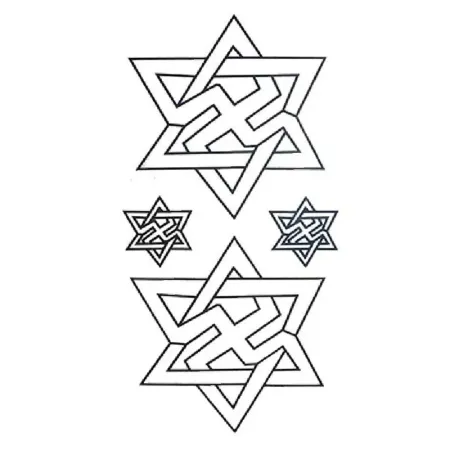 Laikina tatuiruotė Žvaigždės 48023; 10x6cm Laikina tatuiruotė Žvaigždės 48023; 10x6cm