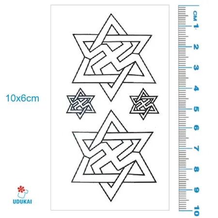 Laikina tatuiruotė Žvaigždės 48023; 10x6cm Laikina tatuiruotė Žvaigždės 48023; 10x6cm