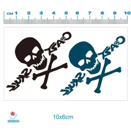 Laikina tatuiruotė Crazy Skull 54008; 10x6cm
