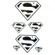Laikina tatuiruotė Superman JM009; 10x6cm