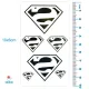 Laikina tatuiruotė Superman JM009; 10x6cm