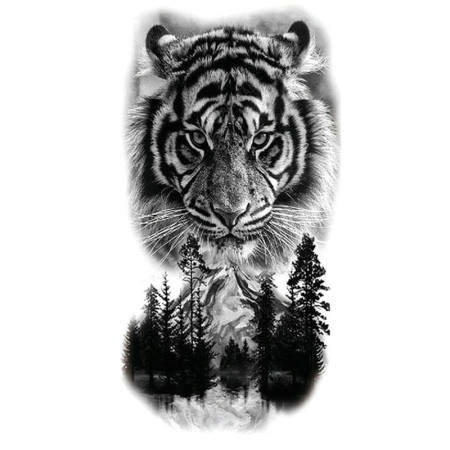 Laikina tatuiruotė Tigras 371; 21x12cm Laikina tatuiruotė Tigras 371; 21x12cm