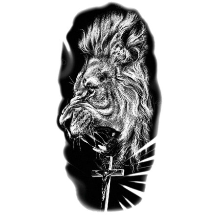 Laikina tatuiruotė Leo Kryžius 373; 21x12cm