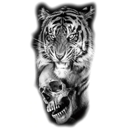 Laikina tatuiruotė Tigras 374; 21x12cm Laikina tatuiruotė Tigras 374; 21x12cm