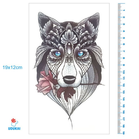 Laikina tatuiruotė Vilkas 8128; 19x12cm Laikina tatuiruotė Vilkas 8128; 19x12cm