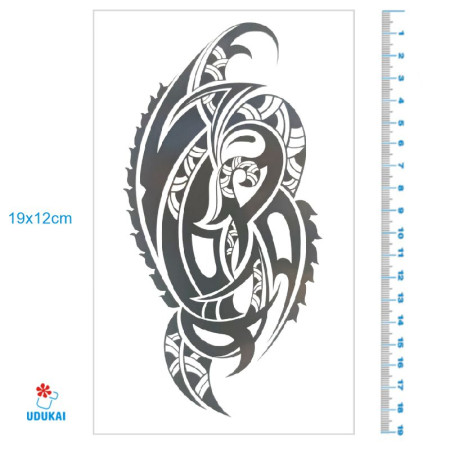 Laikina tatuiruotė Ornamentas Ink 8171; 19x12cm Laikina tatuiruotė Ornamentas Ink 8171; 19x12cm