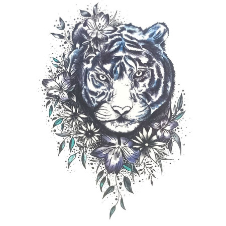Laikina tatuiruotė Tigras 8173; 19x12cm Laikina tatuiruotė Tigras 8173; 19x12cm