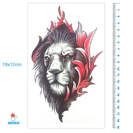 Laikina tatuiruotė Liūtas 8175; 19x12cm