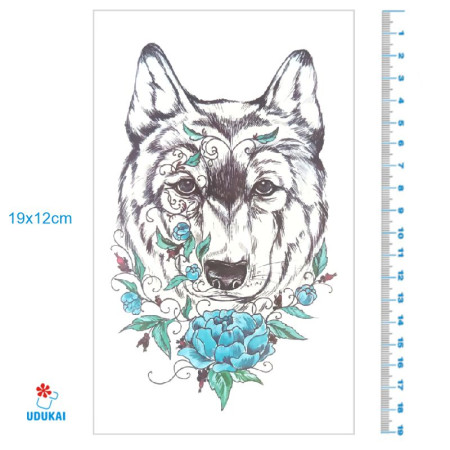 Laikina tatuiruotė Vilkas 8176; 19x12cm Laikina tatuiruotė Vilkas 8176; 19x12cm