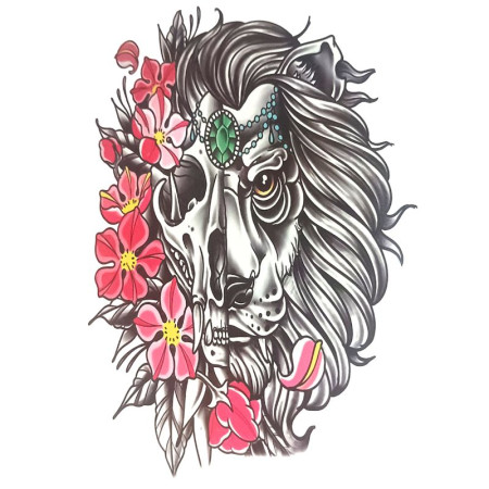 Laikina tatuiruotė Liūtas 8177; 19x12cm