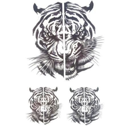 Laikina tatuiruotė Tigrai 8259; 19x12cm Laikina tatuiruotė Tigrai 8259; 19x12cm