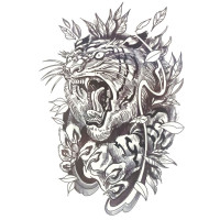 Laikina tatuiruotė Tigras 8261; 19x12cm
