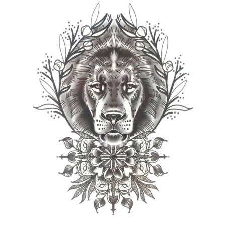 Laikina tatuiruotė Liūtas 8293; 19x12cm