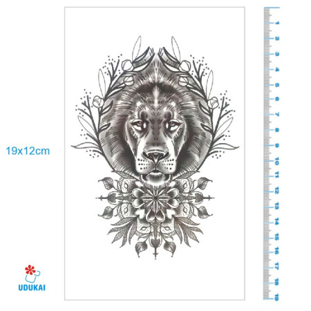 Laikina tatuiruotė Liūtas 8293; 19x12cm
