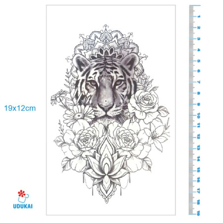 Laikina tatuiruotė Tigras 8305; 19x12cm Laikina tatuiruotė Tigras 8305; 19x12cm