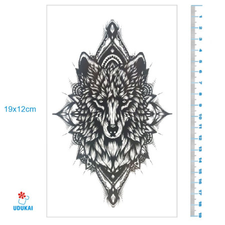 Laikina tatuiruotė Vilkas 8334; 19x12cm Laikina tatuiruotė Vilkas 8334; 19x12cm