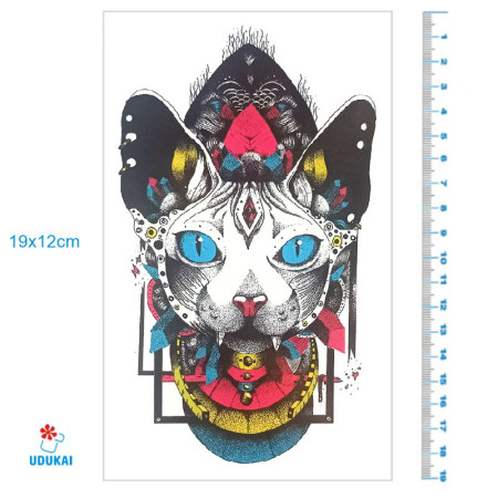 Laikina tatuiruotė Katinas 8351; 19x12cm Laikina tatuiruotė Katinas 8351; 19x12cm