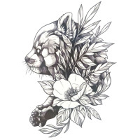Laikina tatuiruotė Panda 8365; 19x12cm