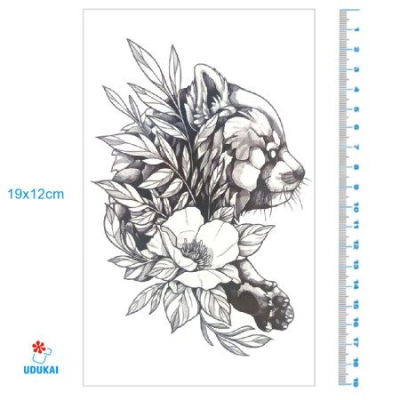 Laikina tatuiruotė Panda 8365; 19x12cm Laikina tatuiruotė Panda 8365; 19x12cm