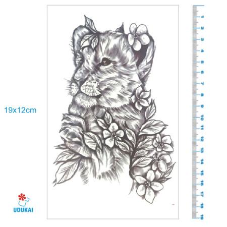 Laikina tatuiruotė Tigriukas 8368; 19x12cm Laikina tatuiruotė Tigriukas 8368; 19x12cm