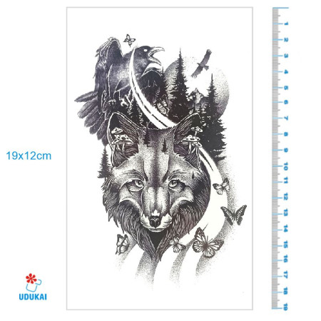 Laikina tatuiruotė Miško gyvūnai 8376; 19x12cm