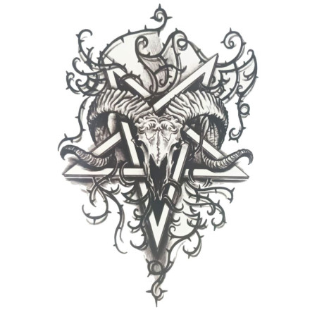 Laikina tatuiruotė Žvaigždė 8422; 19x12cm Laikina tatuiruotė Žvaigždė 8422; 19x12cm