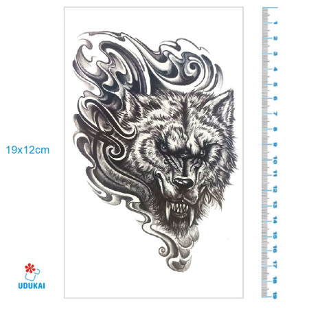 Laikina tatuiruotė Vilkas 8424; 19x12cm Laikina tatuiruotė Vilkas 8424; 19x12cm