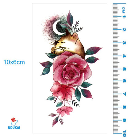 Laikina tatuiruotė Katinas 82030; 10x6cm