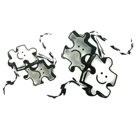Laikina tatuiruotė Puzzle 83042; 10x6cm