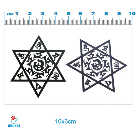 Laikina tatuiruotė Žvaigždės 83047; 10x6cm Laikina tatuiruotė Žvaigždės 83047; 10x6cm