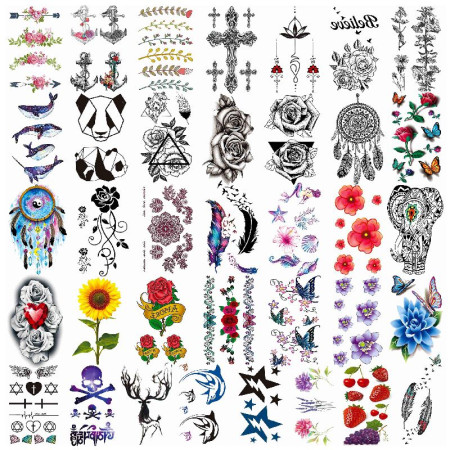 Laikina tatuiruotė MIX 10x6cm; 5vnt, 10vnt, 15vnt, 20vnt Laikina tatuiruotė MIX 10x6cm; 5vnt, 10vnt, 15vnt, 20vnt