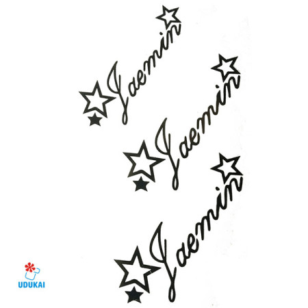 Laikina tatuiruotė Tekstas A01; 10x6cm