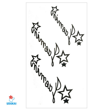 Laikina tatuiruotė Tekstas A01; 10x6cm