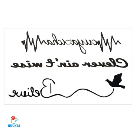 Laikina tatuiruotė Tekstas 10015; 10x6cm