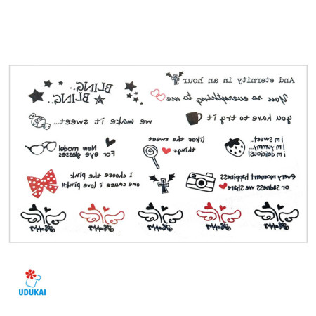 Laikina tatuiruotė Mix A28; 10x6cm