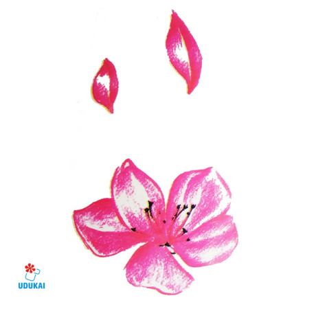 Laikina tatuiruotė Gėlė B03; 10x6cm