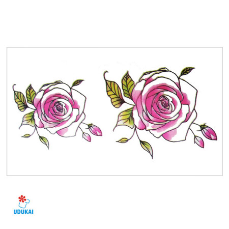 Laikina tatuiruotė Rožė B14; 10x6cm Laikina tatuiruotė Rožė B14; 10x6cm