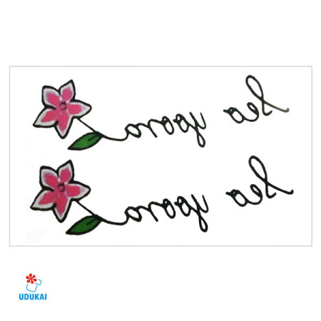 Laikina tatuiruotė Gėlė C30; 10x6cm