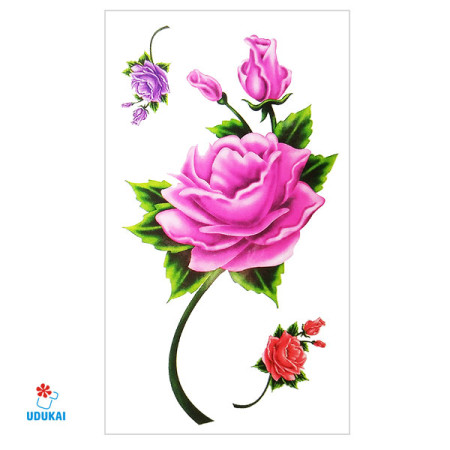 Laikina tatuiruotė Rožės 14010; 10x6cm Laikina tatuiruotė Rožės 14010; 10x6cm