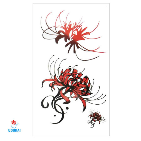 Laikina tatuiruotė Gėlės E23; 10x6cm