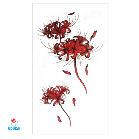 Laikina tatuiruotė Gėlės F11; 10x6cm