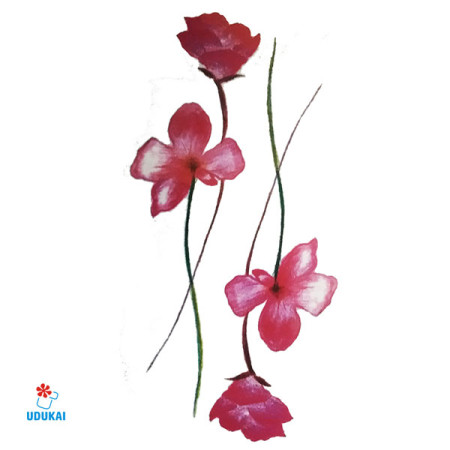 Laikina tatuiruotė Gėlės F26; 10x6cm