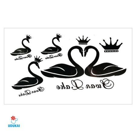 Laikina tatuiruotė Gulbės G07; 10x6cm