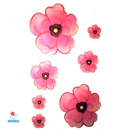 Laikina tatuiruotė Gėlės NA022; 10x6cm