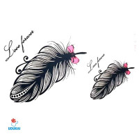 Laikina tatuiruotė Plunksna NA029; 10x6cm