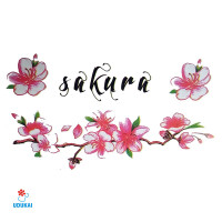 Laikina tatuiruotė Sakura W009; 10x6cm